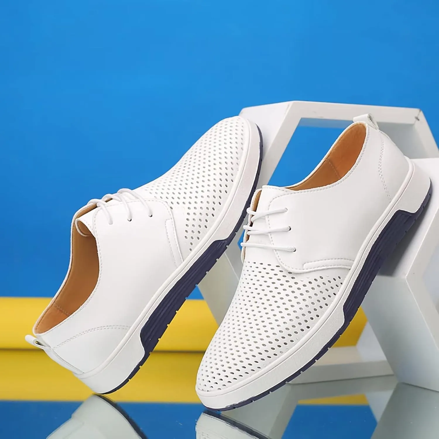 Men's Casual Oxford Shoes Lace-up Dress Shoes Comfortable Fashion Sneakers
