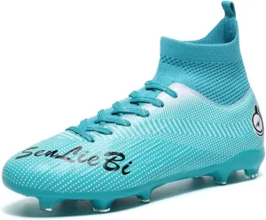 Men's Fashion High-Top Cleats Soccer Shoes Football Boots Outdoor Professional Training Athletic Turf Lacrosse Sports Sneakers