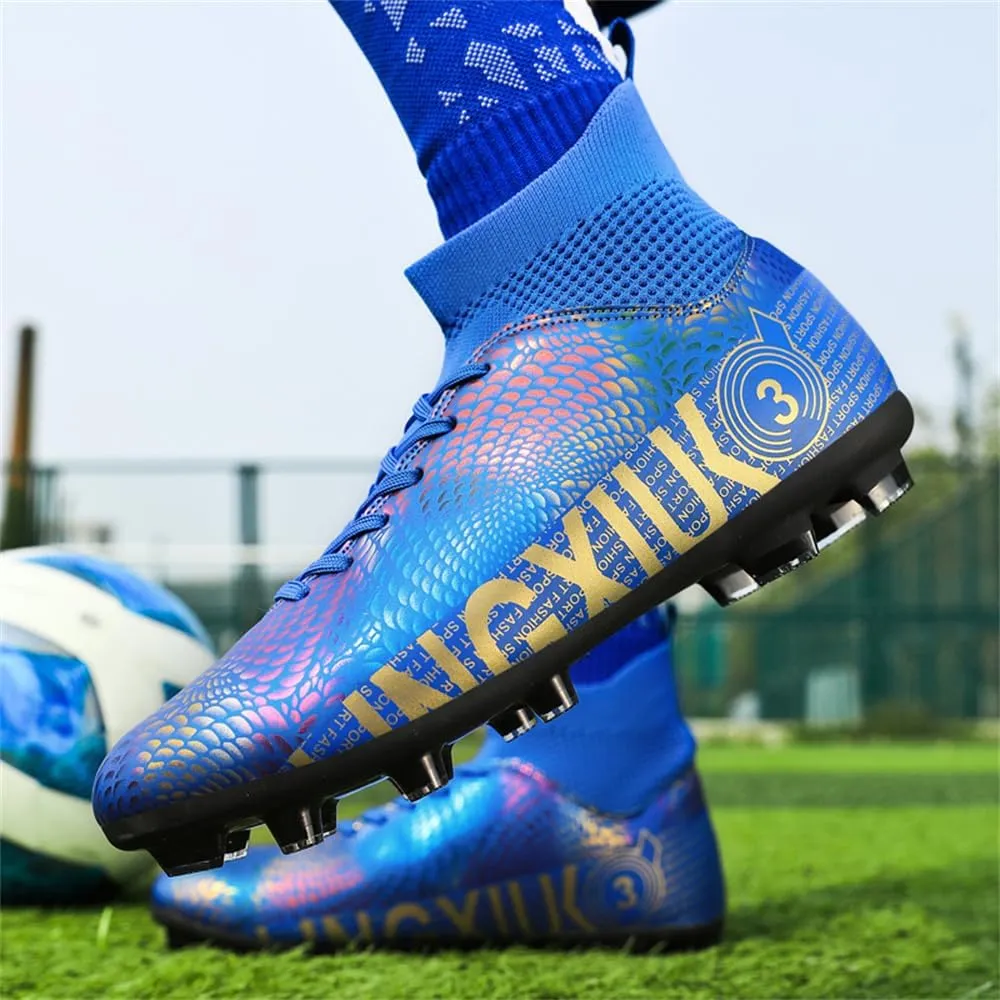 Men's Football Boots Spikes High Top Unisex Outdoor/Indoor Training Sneakers - Lawn Outdoor Youth Football Boots