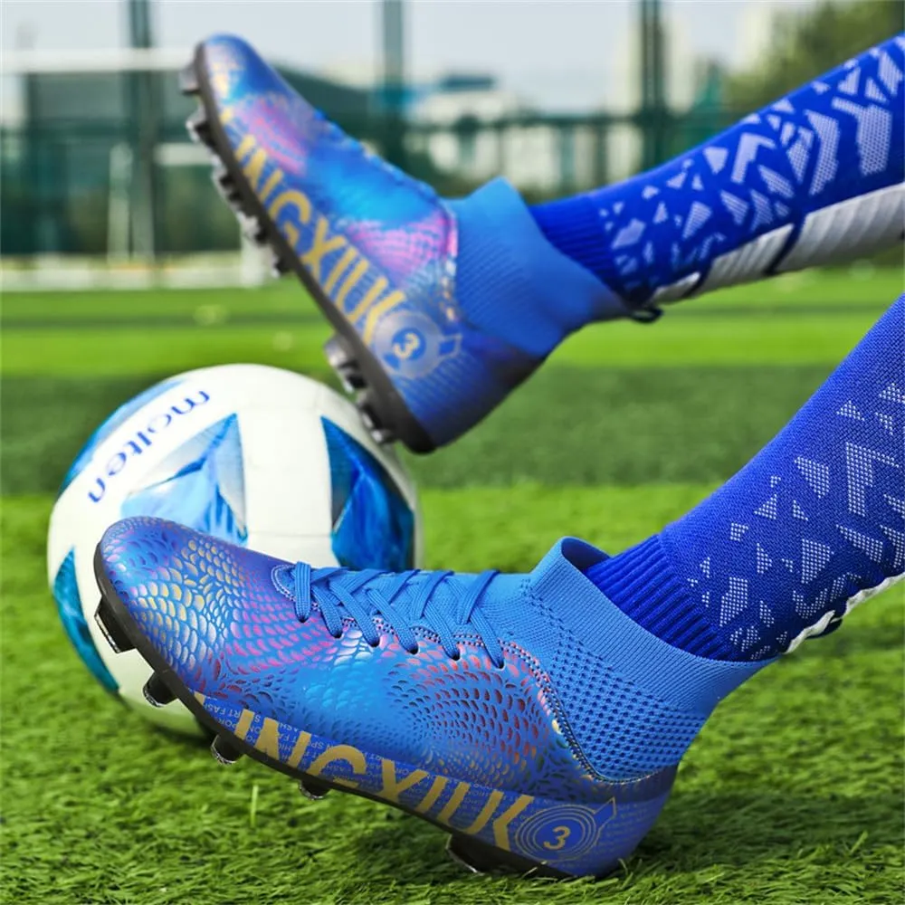 Men's Football Boots Spikes High Top Unisex Outdoor/Indoor Training Sneakers - Lawn Outdoor Youth Football Boots