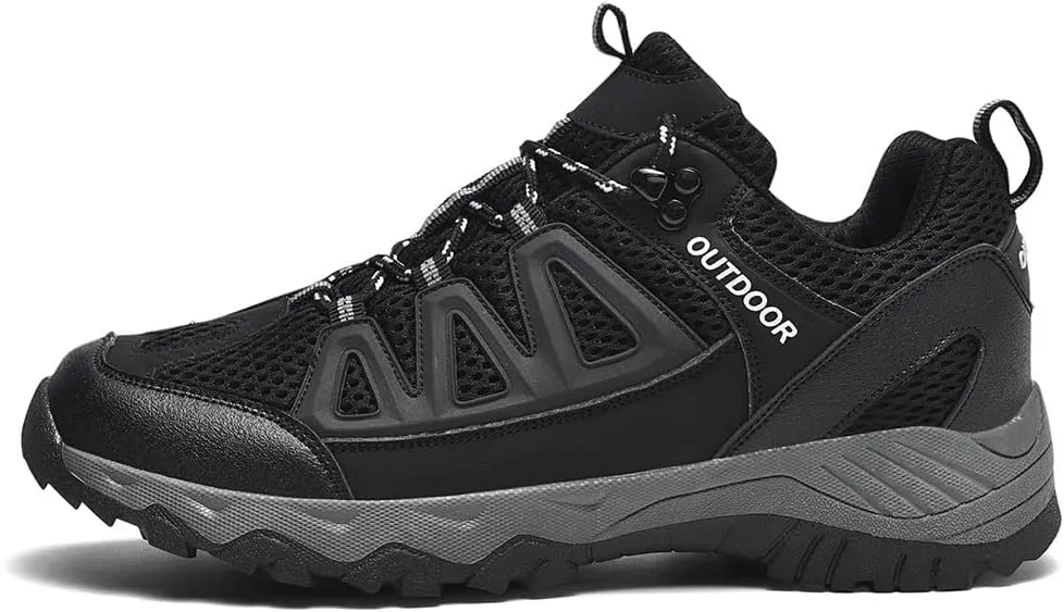Men's Hiking Shoes Low-Top Trail Running Sneakers Breathable Mesh Travel Shoes Non-Slip Outdoor Trekking Boots