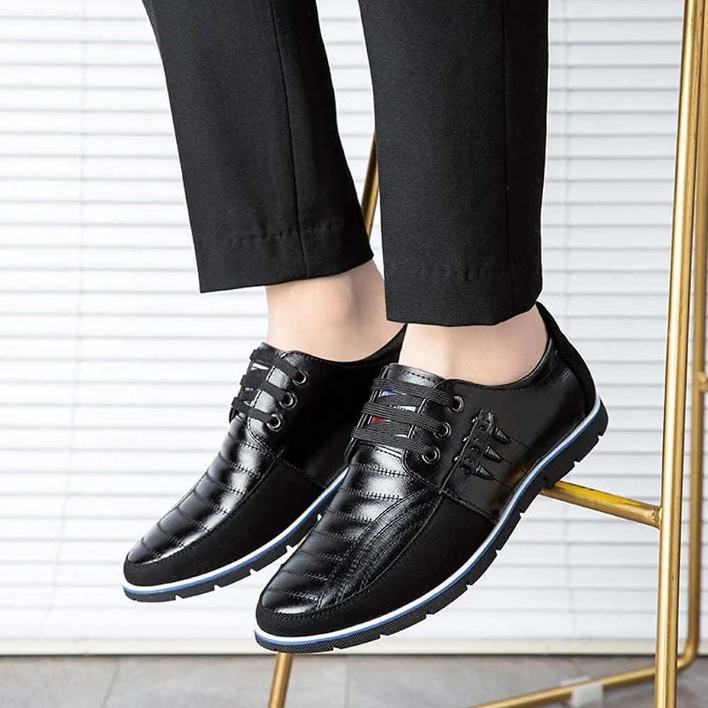 Men's Leather Shoes Loafers Casual Oxford Lace Up Business Classic Comfortable Driving Office Walking Moccasin British Fashion