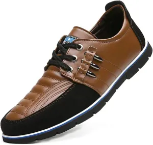 Men's Leather Shoes Loafers Casual Oxford Lace Up Business Classic Comfortable Driving Office Walking Moccasin British Fashion