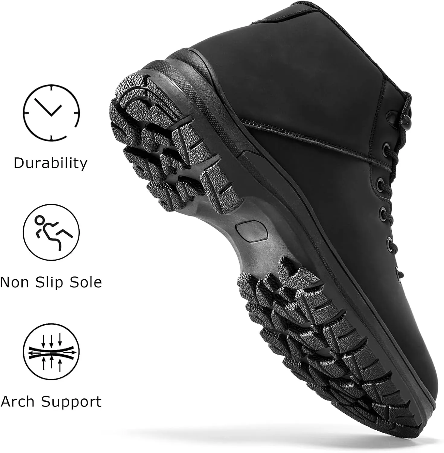 Mens Lightweight Hiking Boots Water Resistant Mid Ankle Work Casual Hiker Trekking Outdoor Boots Anti Slip Hiking Shoes