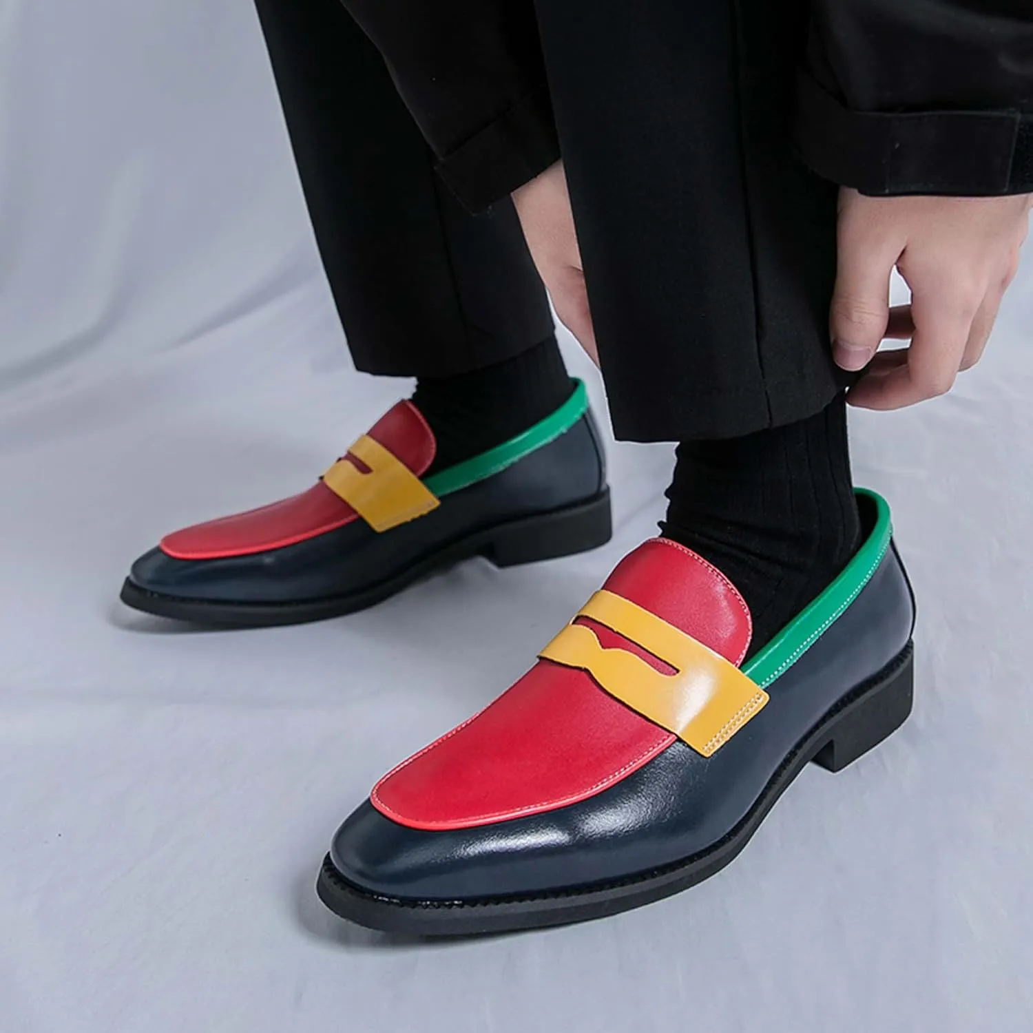 Men's Loafers Classic Business Formal Uniform Prom Casual Walking Oxford Leather Shoes