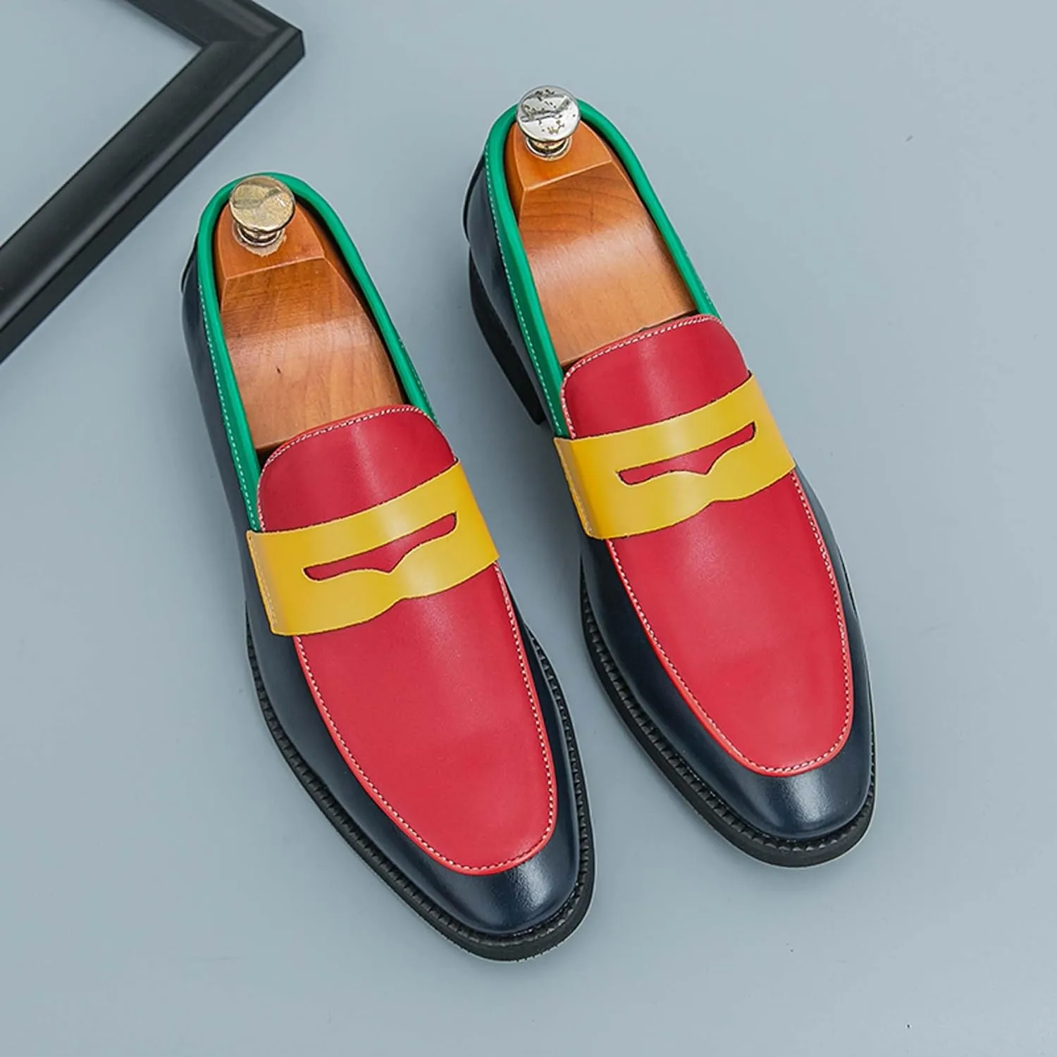 Men's Loafers Classic Business Formal Uniform Prom Casual Walking Oxford Leather Shoes