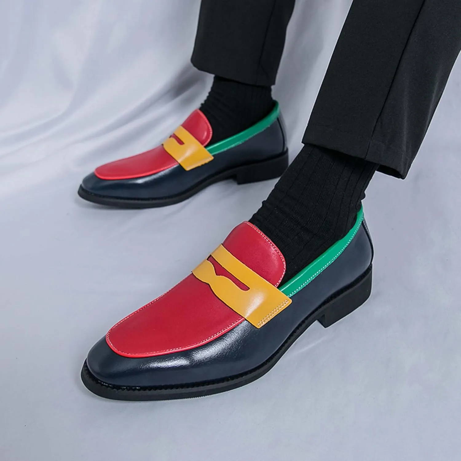 Men's Loafers Classic Business Formal Uniform Prom Casual Walking Oxford Leather Shoes