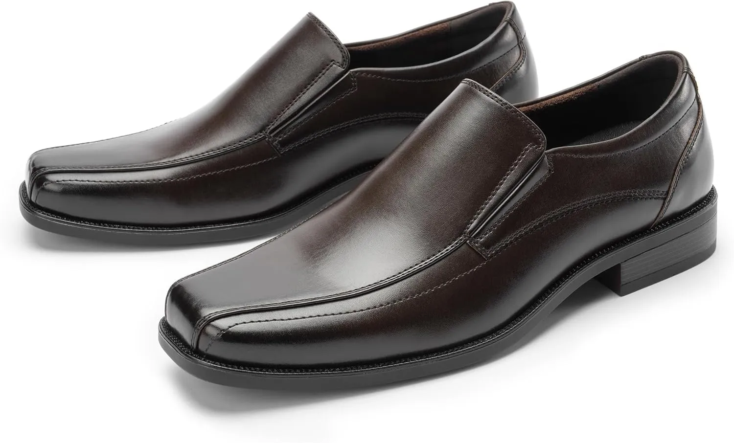 Mens Loafers Slip on Formal Dress Shoes, Microfiber Lined, Square Toe for Work and Casual, Business Oxford Style