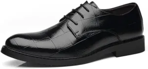 Mens Loafers Wedding Classic Lace Up Low Top Leather Dress Shoes Social Faux Patent Leather Oxford Dress Shoes