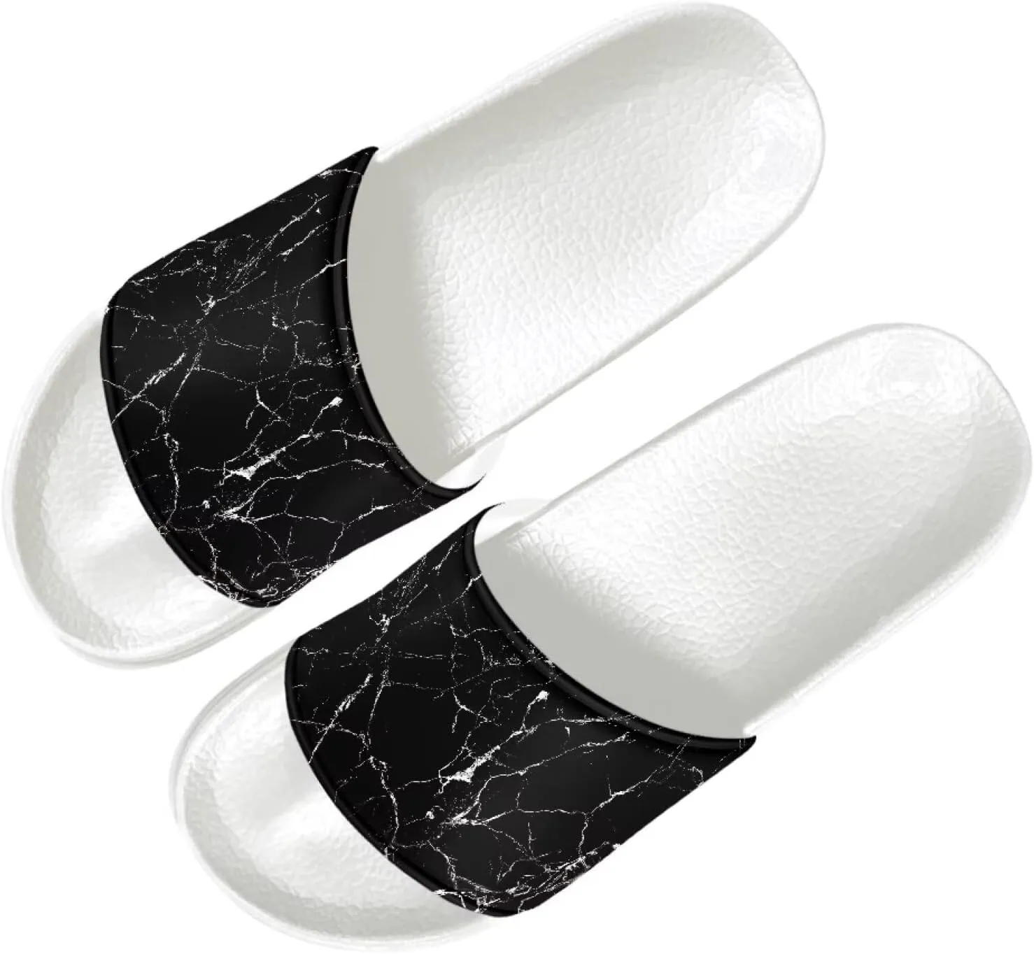 Mens Open Toe Sport Sandals Non-Slip Cozy Shower Shoes Comfortable Peep Toe Slide Sandals Single Band Plain Ultimate Comfort Slippers for Summer