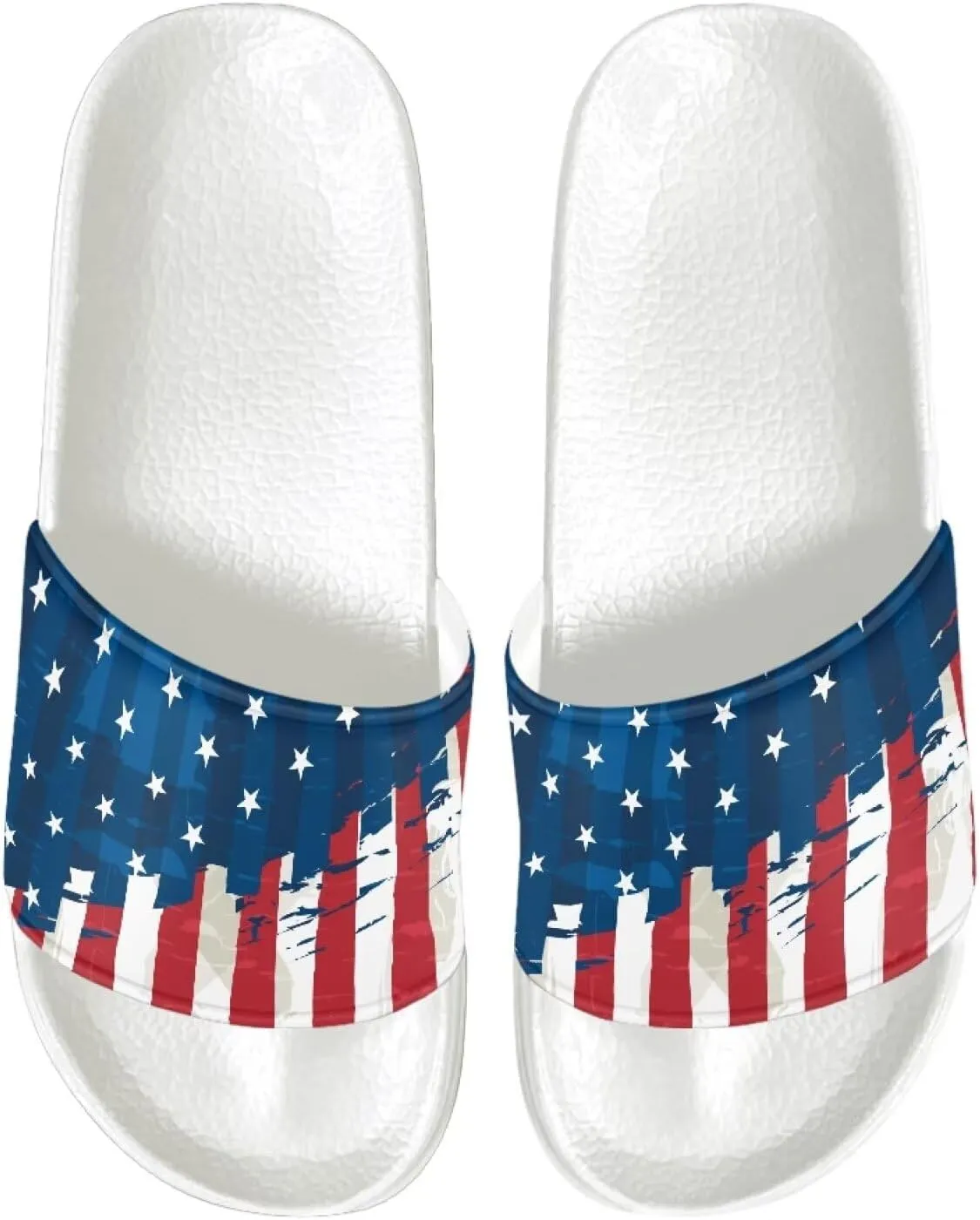 Mens Open Toe Sport Sandals Non-Slip Cozy Shower Shoes Comfortable Peep Toe Slide Sandals Single Band Plain Ultimate Comfort Slippers for Summer