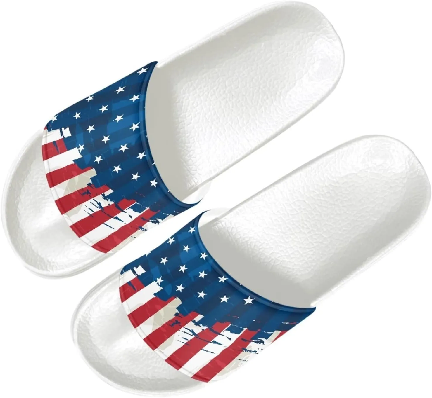 Mens Open Toe Sport Sandals Non-Slip Cozy Shower Shoes Comfortable Peep Toe Slide Sandals Single Band Plain Ultimate Comfort Slippers for Summer
