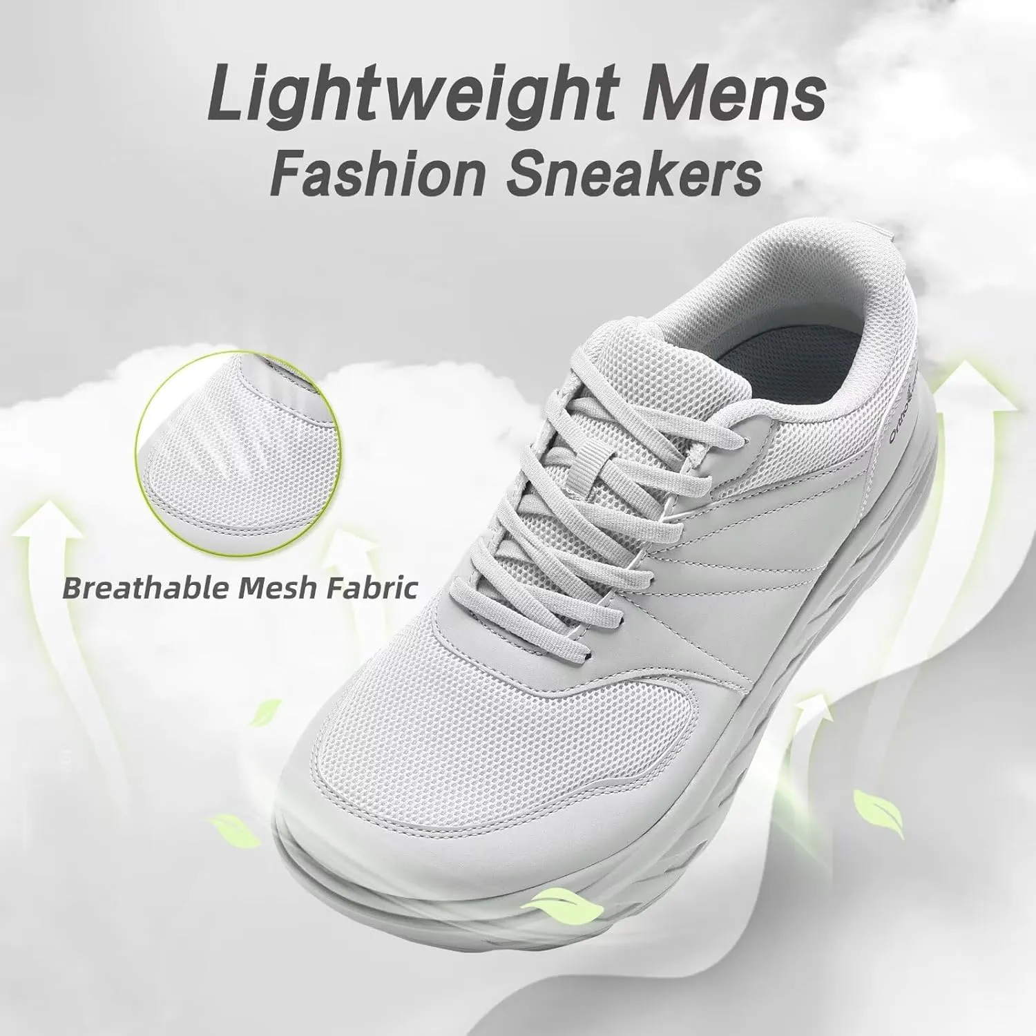 Men's Orthopedic Diabetic Wide Walking Shoes: Comfortable Arch Support Plantar Fasciitis Sports Running Sneakers, Casual Swollen Bunion Work Tennis Shoes for Foot and Heel Pain Relief