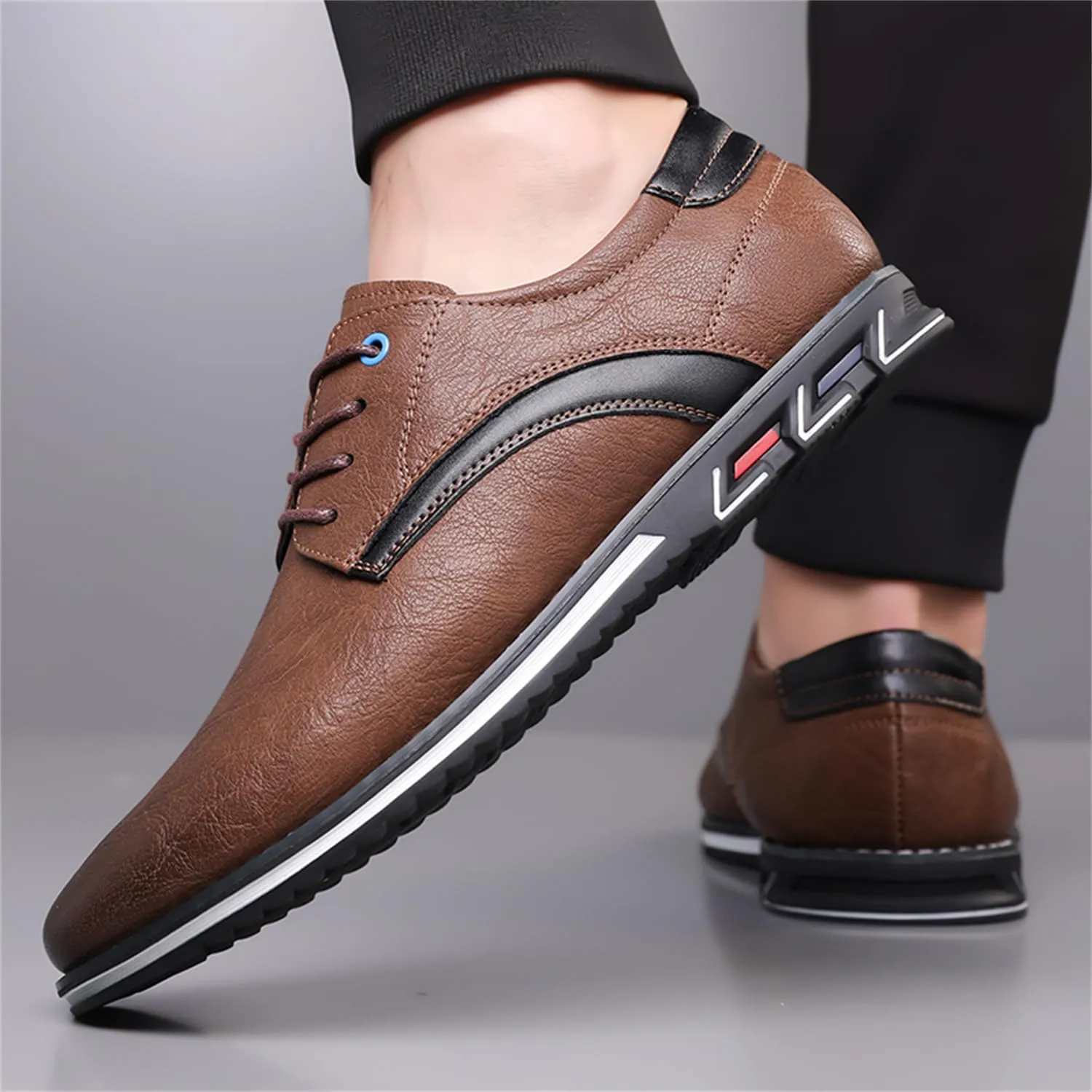 Men's Oxford Casual Dress Shoes Classic Tuxedo Lace-up Lightweight Formal Loafers