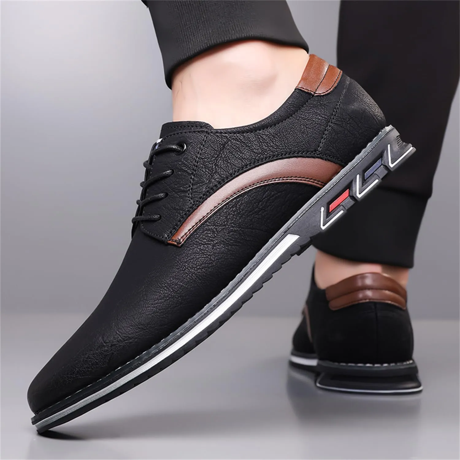 Men's Oxford Casual Dress Shoes Classic Tuxedo Lace-up Lightweight Formal Loafers