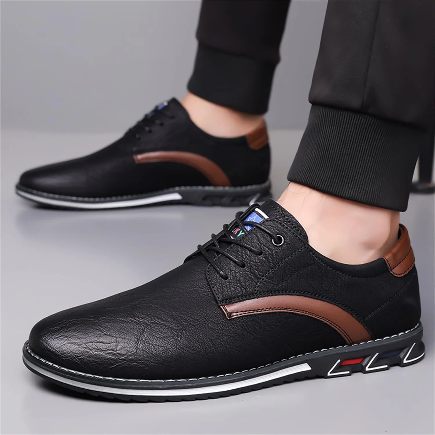 Men's Oxford Casual Dress Shoes Classic Tuxedo Lace-up Lightweight Formal Loafers