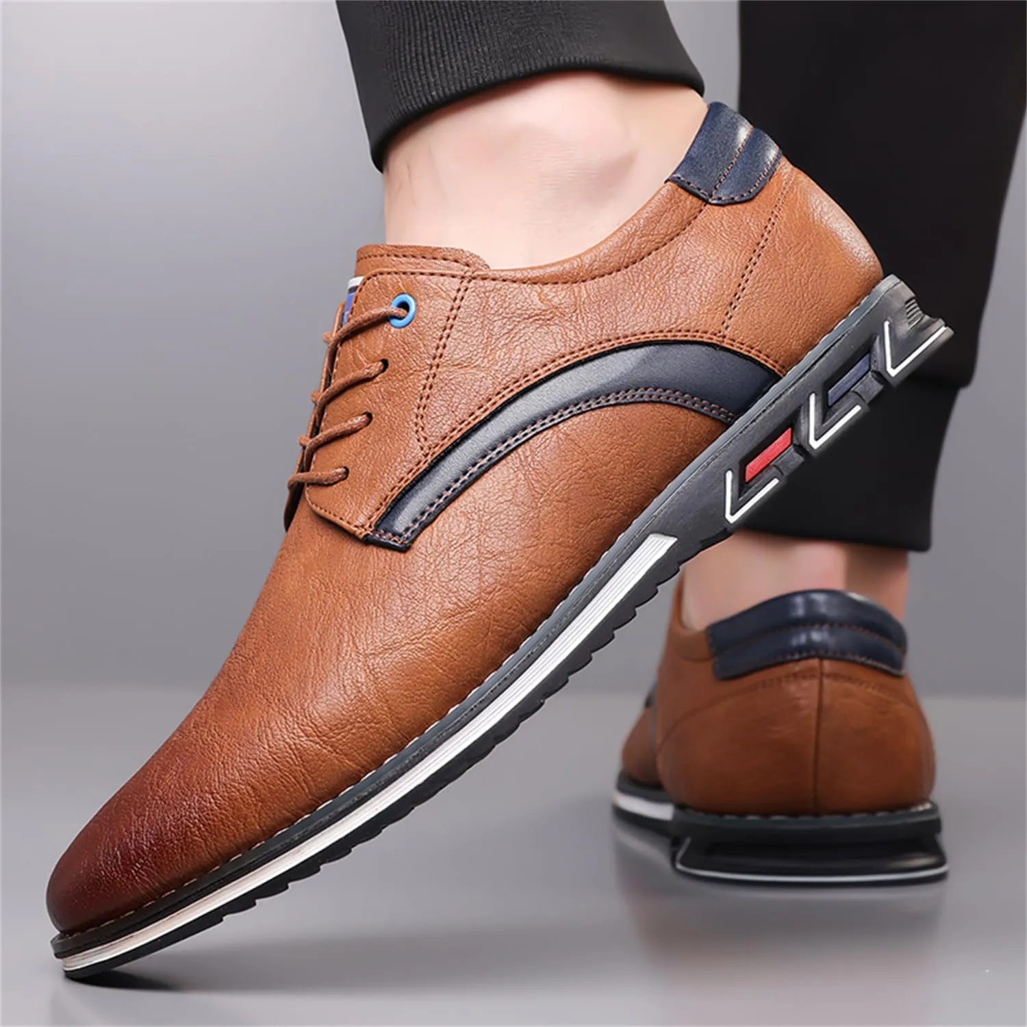 Men's Oxford Casual Dress Shoes Classic Tuxedo Lace-up Lightweight Formal Loafers