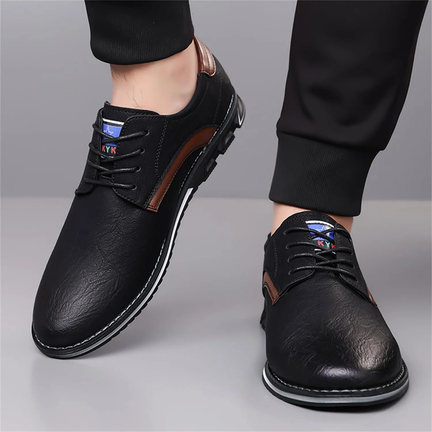 Men's Oxford Casual Dress Shoes Classic Tuxedo Lace-up Lightweight Formal Loafers