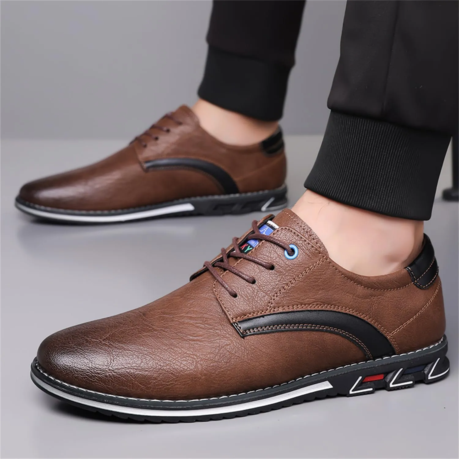 Men's Oxford Casual Dress Shoes Classic Tuxedo Lace-up Lightweight Formal Loafers