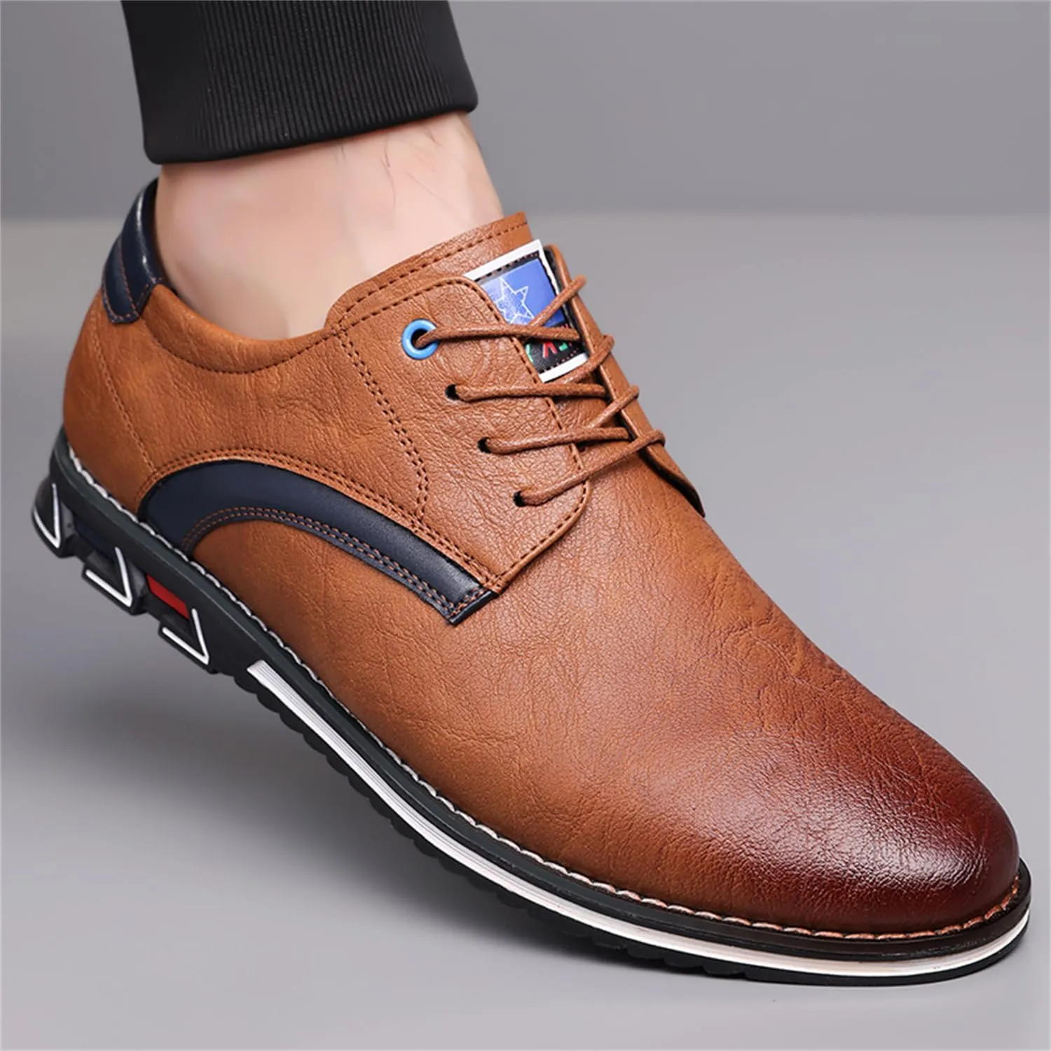 Men's Oxford Casual Dress Shoes Classic Tuxedo Lace-up Lightweight Formal Loafers