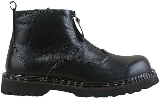 Men's -Pedal Lace-up Anti-Suede Stitching Design Loafers Thick-Soled Board Shoes Non-Slip and Wear-Resistant Suitable for Business Offices