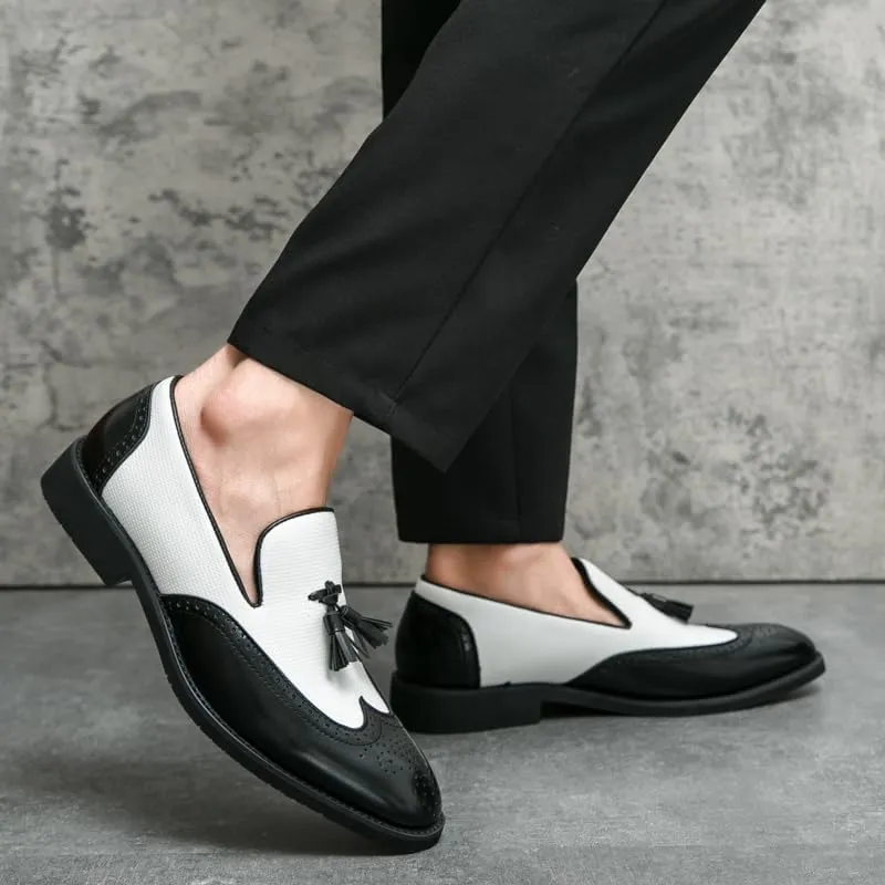 Men's Penny Loafers Tassels Casual Slip-On Shoes and Weeding Dress Shoes for Men
