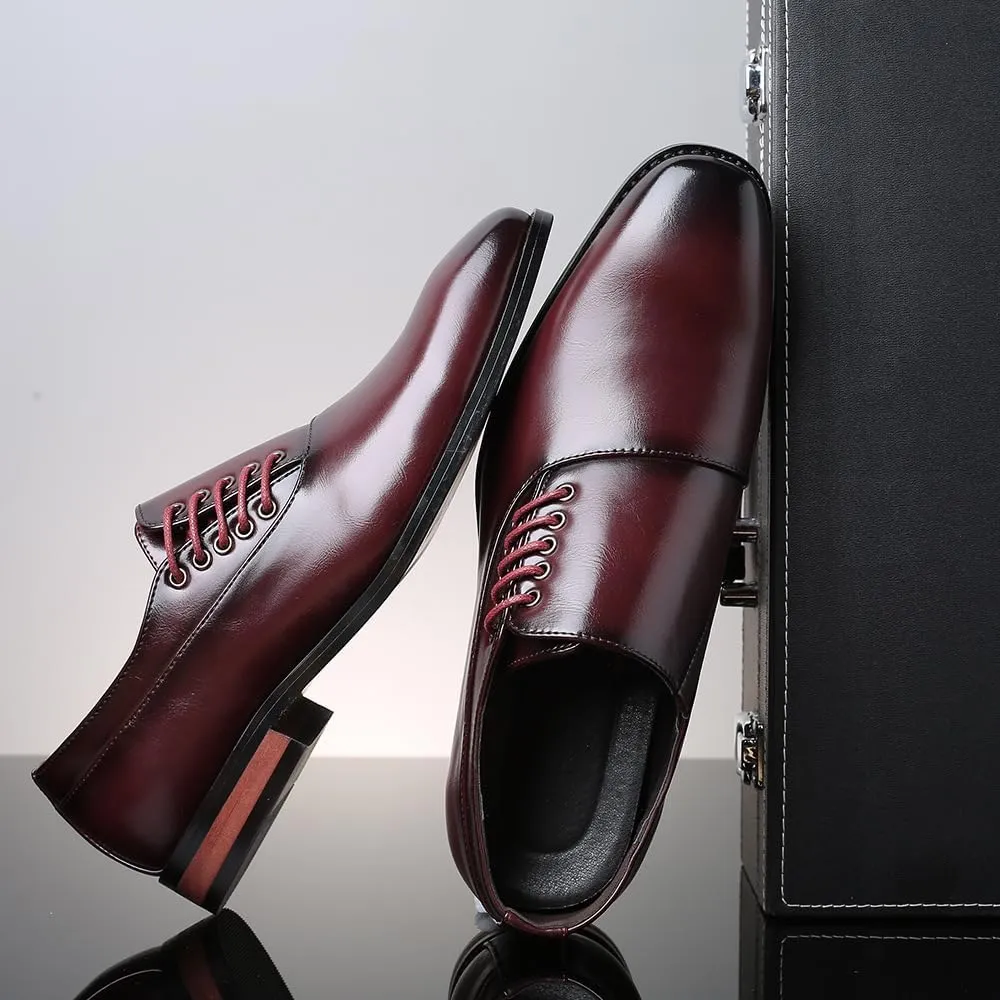 Men's Premium Leather Dress Shoes - Oxford Style Monk Strap Wingtip Formal Footwear for Gentlemen Slip on Loafers
