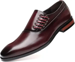 Men's Premium Leather Dress Shoes - Oxford Style Monk Strap Wingtip Formal Footwear for Gentlemen Slip on Loafers