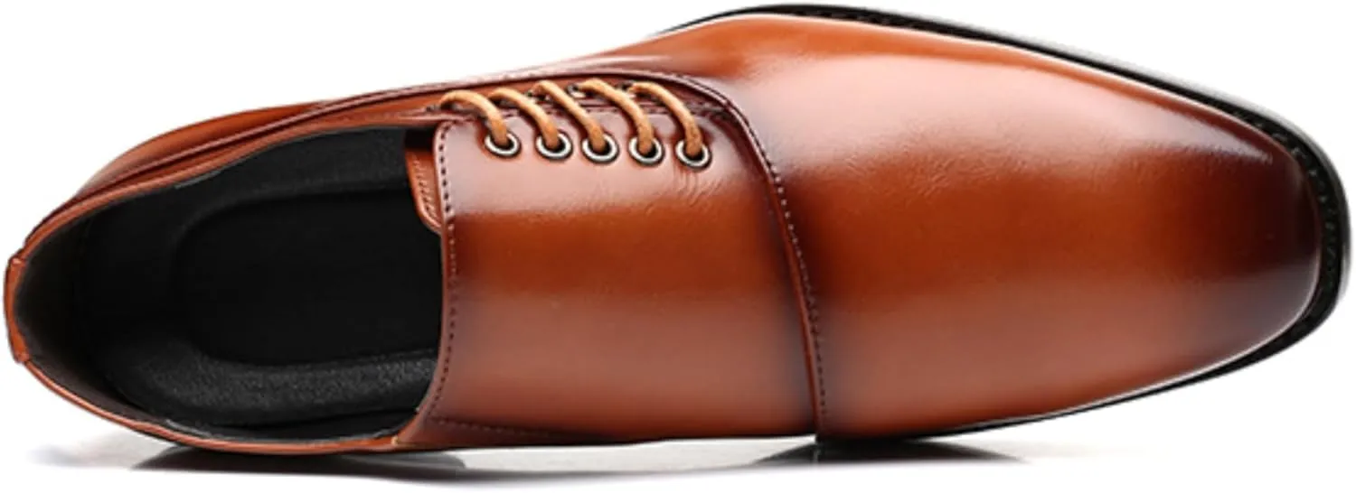 Men's Premium Leather Dress Shoes - Oxford Style Monk Strap Wingtip Formal Footwear for Gentlemen Slip on Loafers