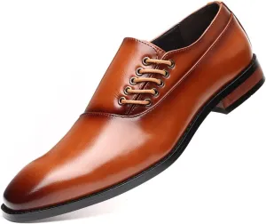 Men's Premium Leather Dress Shoes - Oxford Style Monk Strap Wingtip Formal Footwear for Gentlemen Slip on Loafers