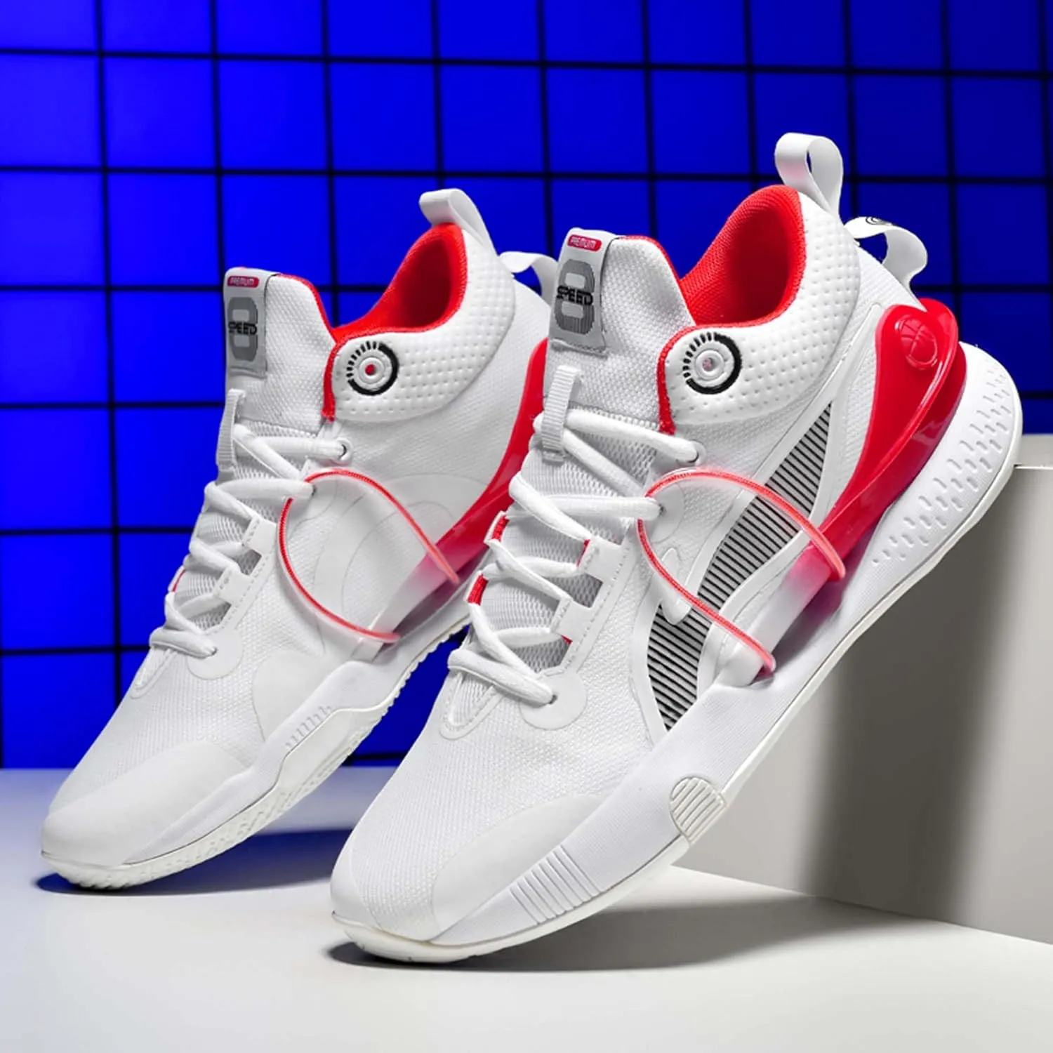 Men's Professional High Top Basketball Sneakers Women's Non-Slip Breathable Indoor and Outdoor Fitness Tennis Running Shoes Outdoor Casual Walking Shoes Teenager Fashion Sneakers