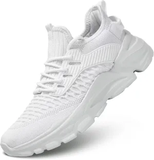 Men's Running Shoes, Non Slip, Breathable, Lightweight Fashion Sneakers, Slip Resistant Athletic Sports Walking Gym Work Shoes