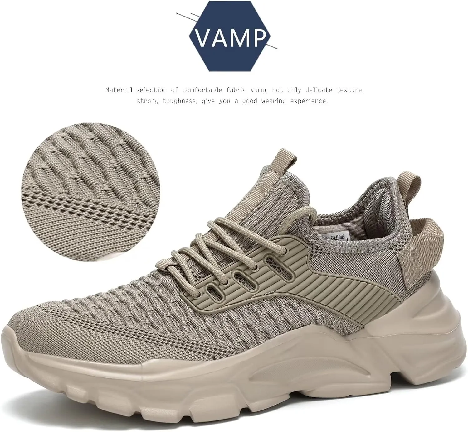 Men's Running Shoes, Non Slip, Breathable, Lightweight Fashion Sneakers, Slip Resistant Athletic Sports Walking Gym Work Shoes