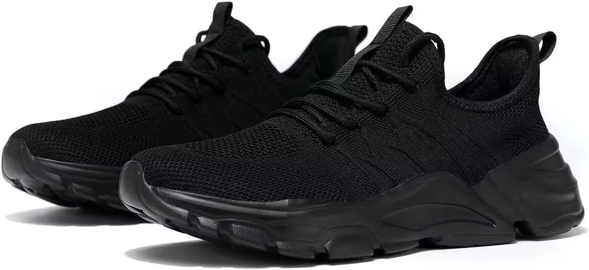 Men's Running Shoes, Non Slip, Breathable, Lightweight Fashion Sneakers, Slip Resistant Athletic Sports Walking Gym Work Shoes