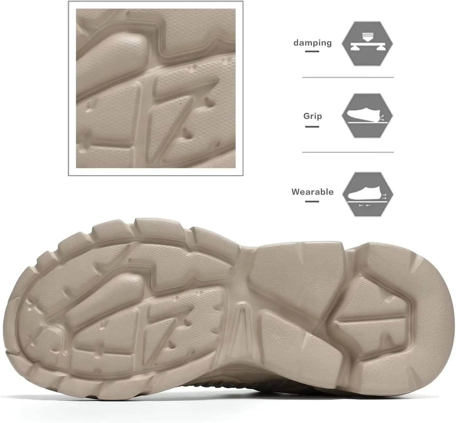 Men's Running Shoes, Non Slip, Breathable, Lightweight Fashion Sneakers, Slip Resistant Athletic Sports Walking Gym Work Shoes