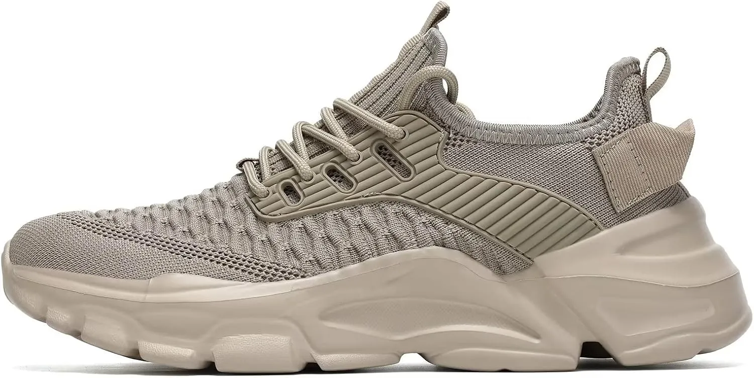 Men's Running Shoes, Non Slip, Breathable, Lightweight Fashion Sneakers, Slip Resistant Athletic Sports Walking Gym Work Shoes