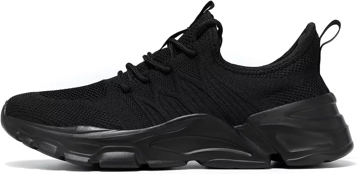 Men's Running Shoes, Non Slip, Breathable, Lightweight Fashion Sneakers, Slip Resistant Athletic Sports Walking Gym Work Shoes