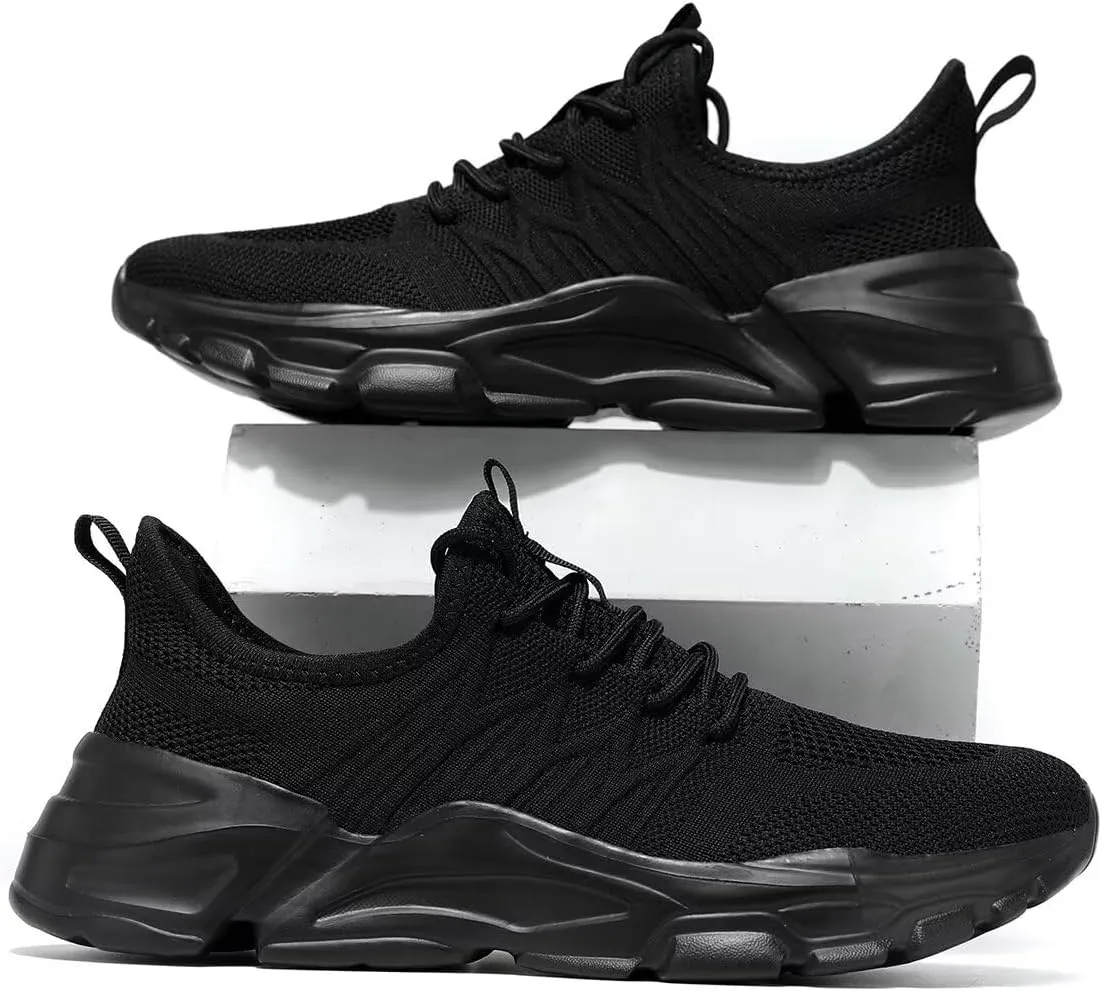 Men's Running Shoes, Non Slip, Breathable, Lightweight Fashion Sneakers, Slip Resistant Athletic Sports Walking Gym Work Shoes