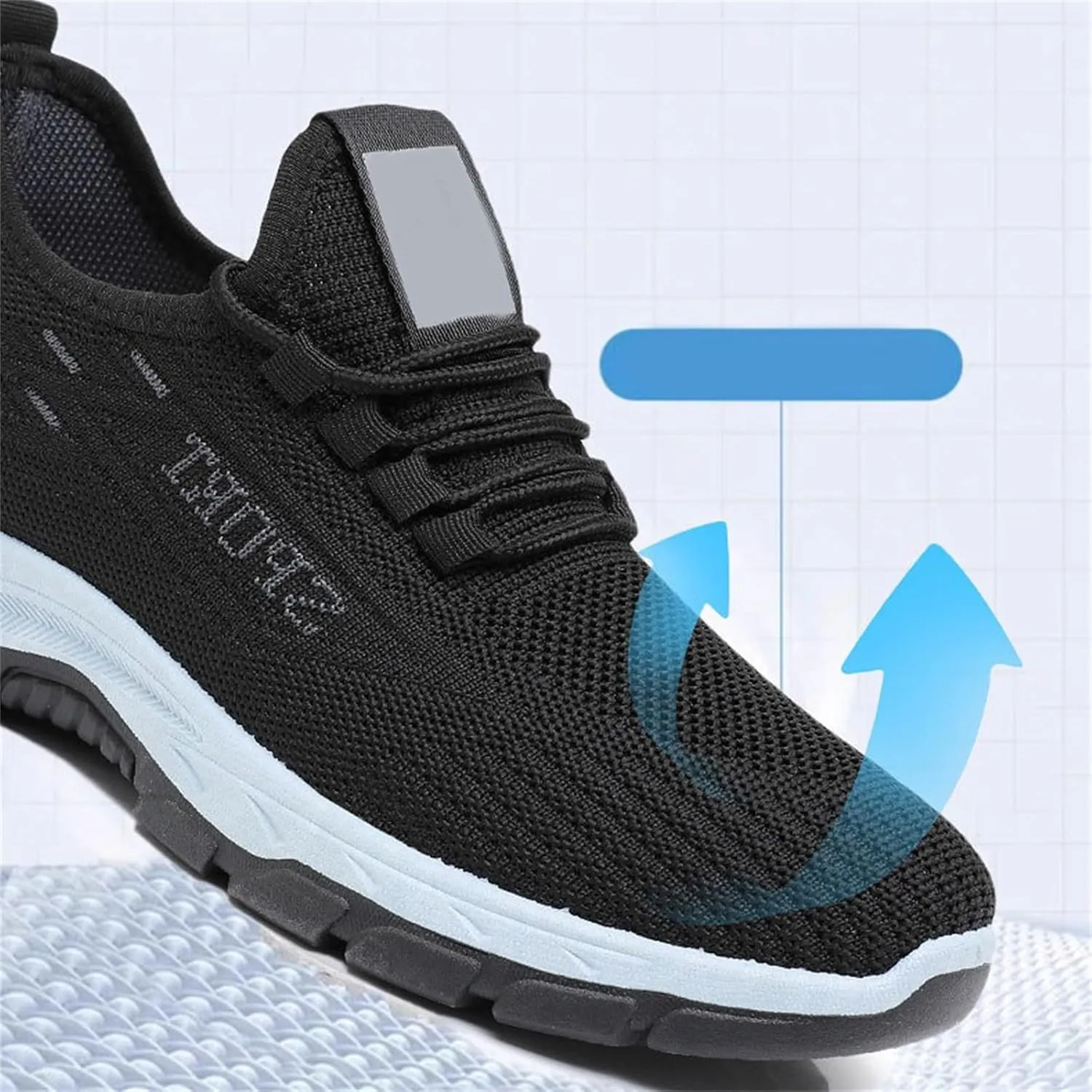 Mens Running Walking Sneakers Tennis Mesh Breathable Slip on Trendy Sport Workout Gym Shoes Athletic Lightweight Shoes