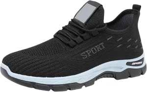 Mens Running Walking Sneakers Tennis Mesh Breathable Slip on Trendy Sport Workout Gym Shoes Athletic Lightweight Shoes