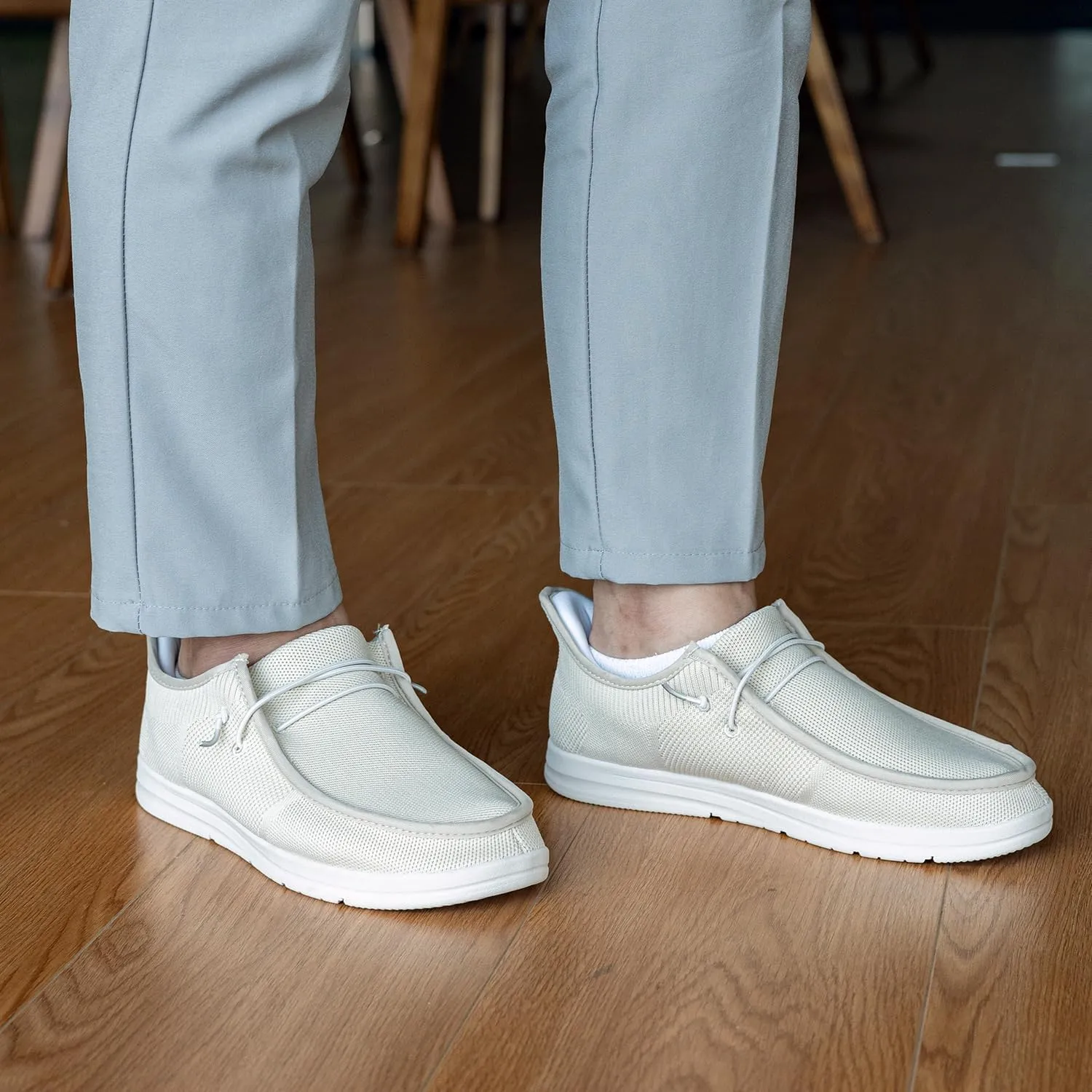 Men's Slip On Casual Shoes Arch Support Waking Loafers Non Slip Fashion Canvas Driving Boat Shoes Size 8-13