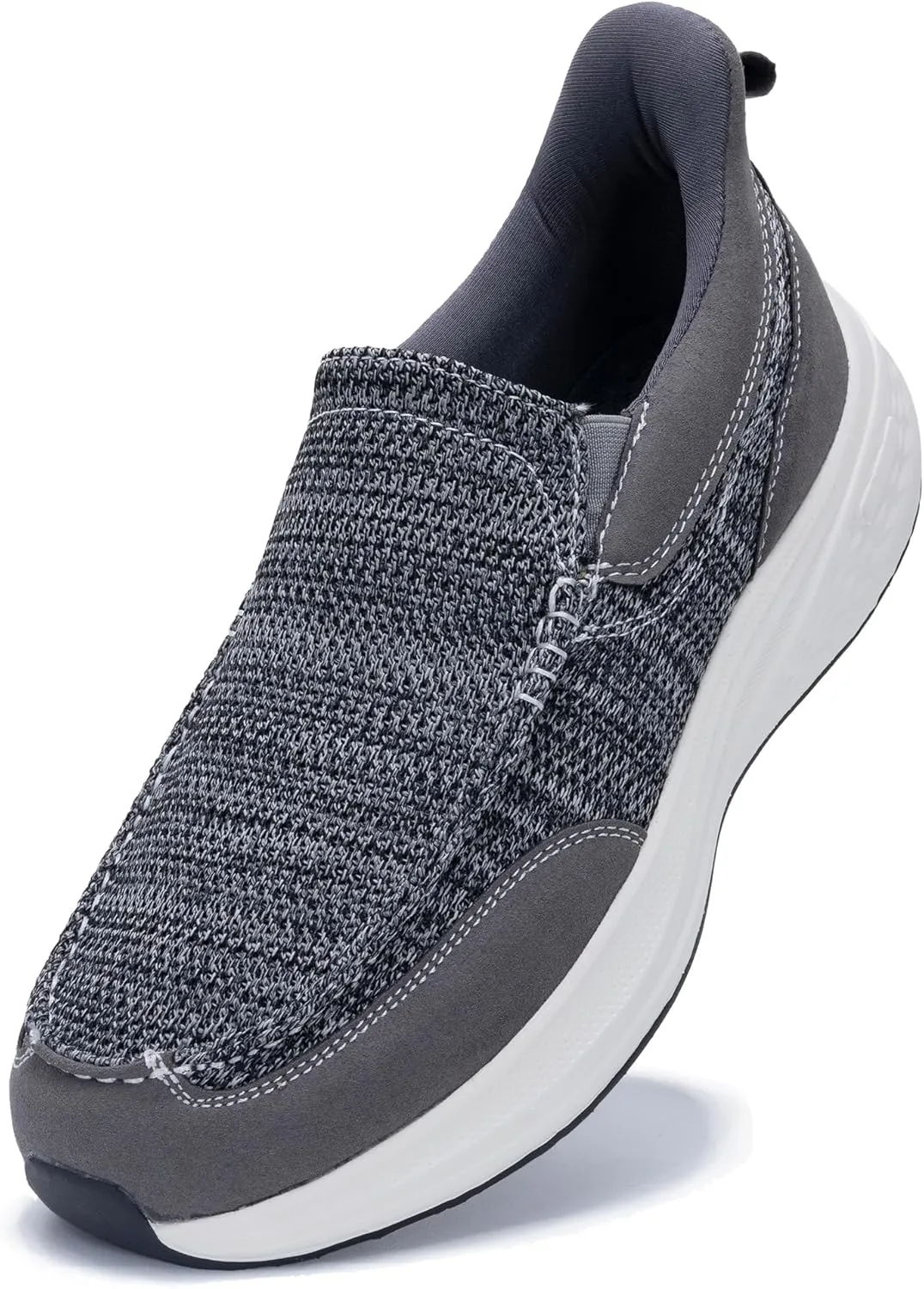 Mens Slip-on Loafers Arch Support Orthotic Walking Shoes Plantar Fasciitis Soft Soles for Comfortable Indoor and Outdoor Home Shoes Casual and Lightweight Breathable Wide with Supportive Insoles
