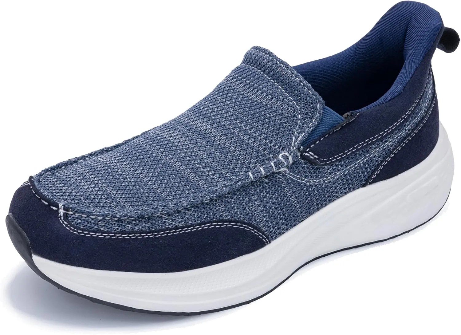 Mens Slip-on Loafers Arch Support Orthotic Walking Shoes Plantar Fasciitis Soft Soles for Comfortable Indoor and Outdoor Home Shoes Casual and Lightweight Breathable Wide with Supportive Insoles