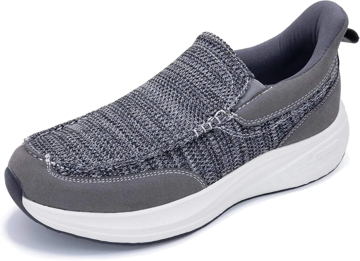 Mens Slip-on Loafers Arch Support Orthotic Walking Shoes Plantar Fasciitis Soft Soles for Comfortable Indoor and Outdoor Home Shoes Casual and Lightweight Breathable Wide with Supportive Insoles