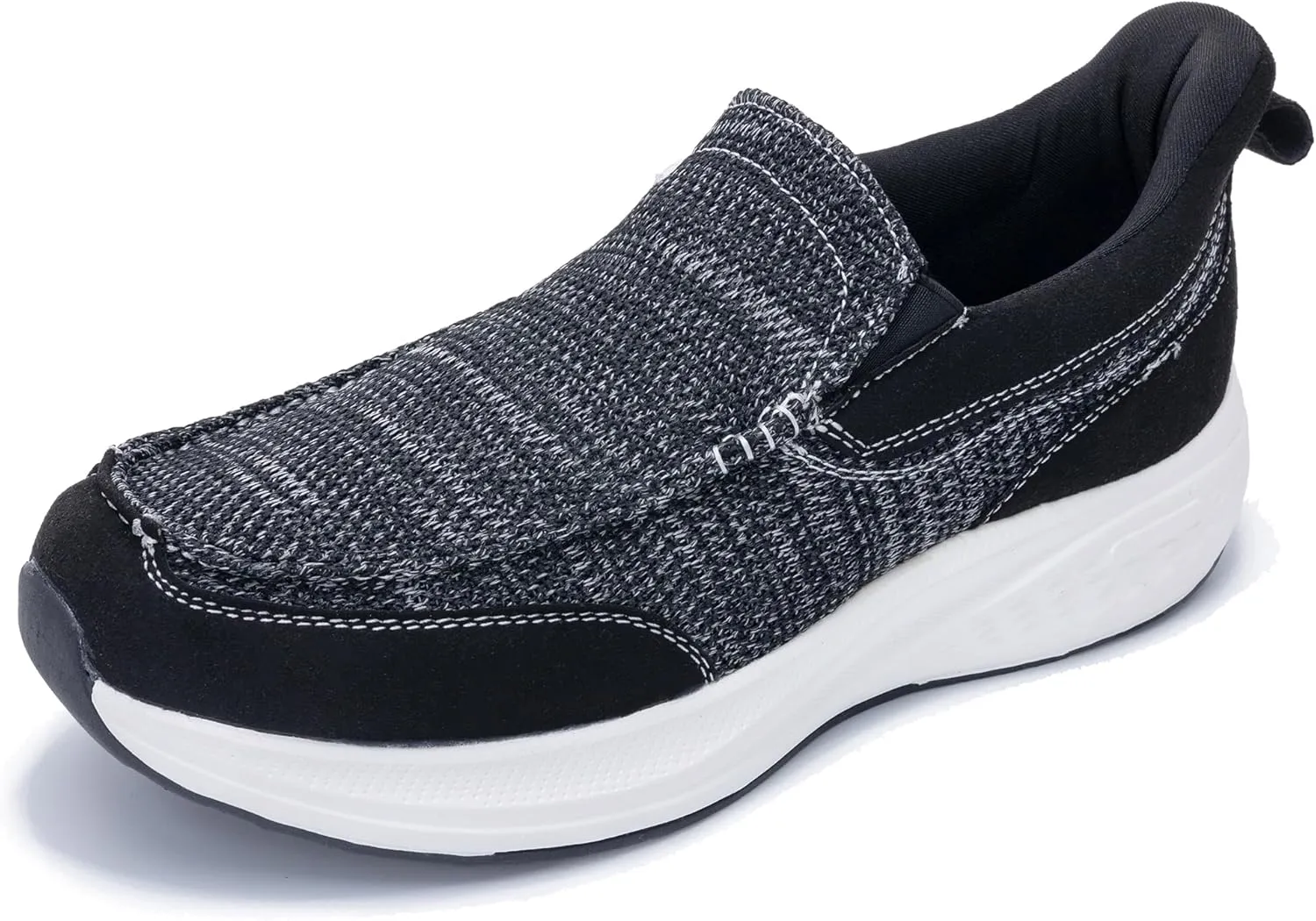 Mens Slip-on Loafers Arch Support Orthotic Walking Shoes Plantar Fasciitis Soft Soles for Comfortable Indoor and Outdoor Home Shoes Casual and Lightweight Breathable Wide with Supportive Insoles