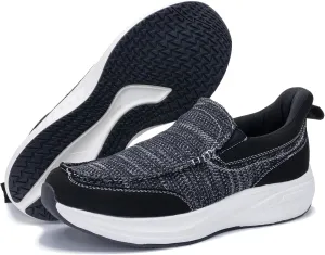 Mens Slip-on Loafers Arch Support Orthotic Walking Shoes Plantar Fasciitis Soft Soles for Comfortable Indoor and Outdoor Home Shoes Casual and Lightweight Breathable Wide with Supportive Insoles