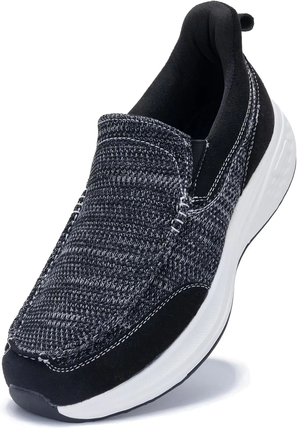 Mens Slip-on Loafers Arch Support Orthotic Walking Shoes Plantar Fasciitis Soft Soles for Comfortable Indoor and Outdoor Home Shoes Casual and Lightweight Breathable Wide with Supportive Insoles