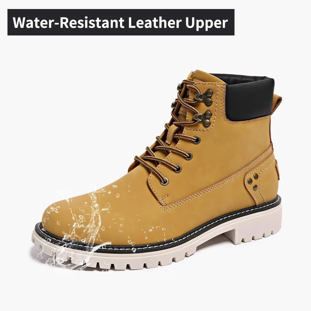 Mens Snow Boots Fur Lined Hiking Boots Waterproof Anti-Slip Outdoor Climbing Shoes