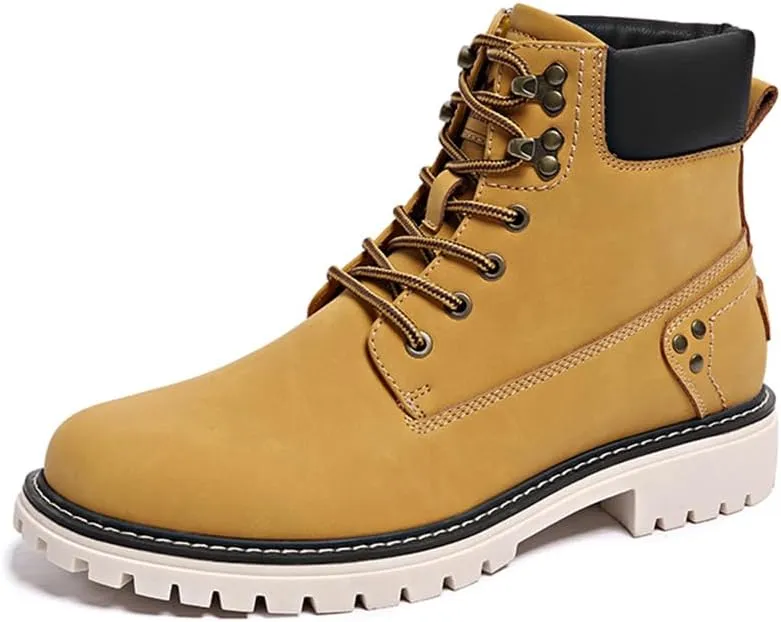Mens Snow Boots Fur Lined Hiking Boots Waterproof Anti-Slip Outdoor Climbing Shoes