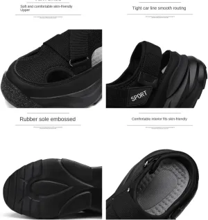 Men's Trendy Close Toe Breathable Sandals, Comfy Non Slip Durable Beach Water Shoes For Men's Outdoor Activities, Summer